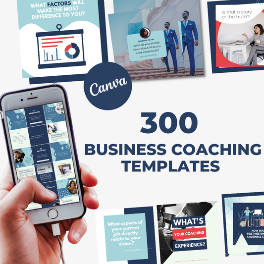 300 ready-made business coaching templates for Business Coaches.