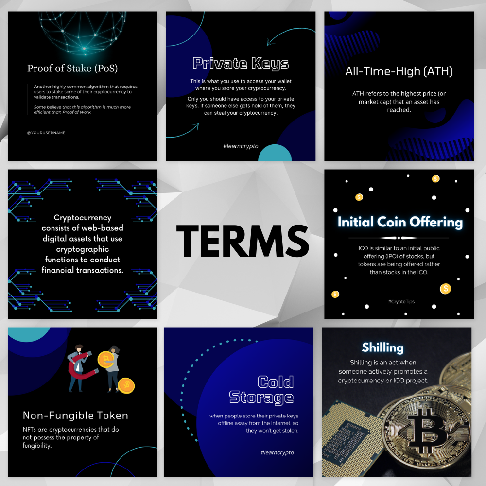 50 Insightful Cryptocurrency Terms.