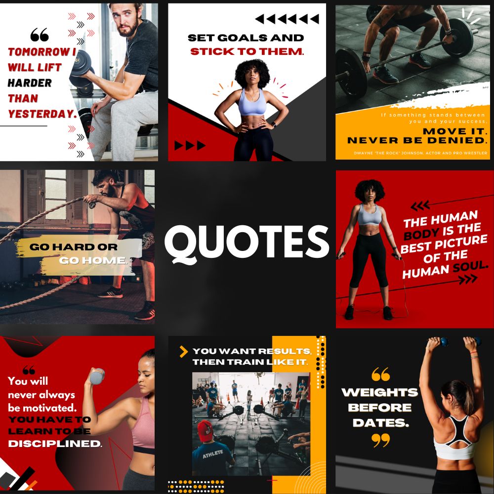 50 motivational and inspiring gym quotes.