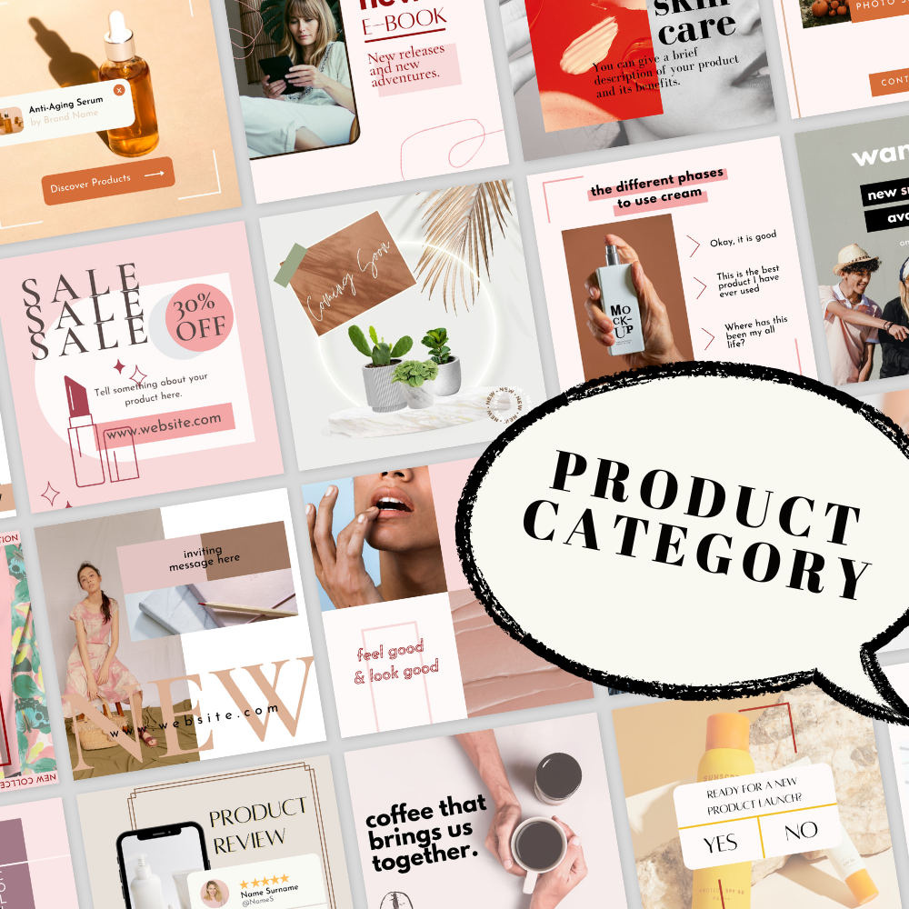 50 professionally crafted Product/Category Templates to demonstrate your experience and expertise in selling products or services.