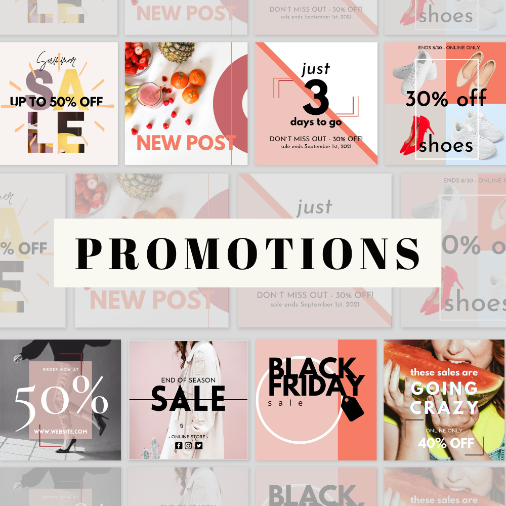 Increase sales with 50 eCommerce promotion posts.